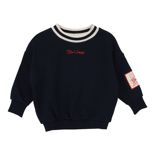 Lil Legs Bon Voyage Sweatshirt - Navy (Dif. Style older & Younger)