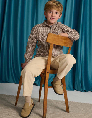 Gingersnaps Orlando Brushed Gingham Shirt BWS0621 - Brown