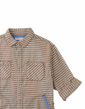 Load image into Gallery viewer, Gingersnaps Orlando Brushed Gingham Shirt BWS0621 - Brown