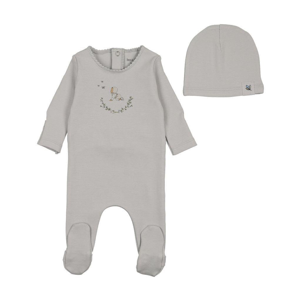 Bee & Dee Baby Image Footie And Beanie - Fortress