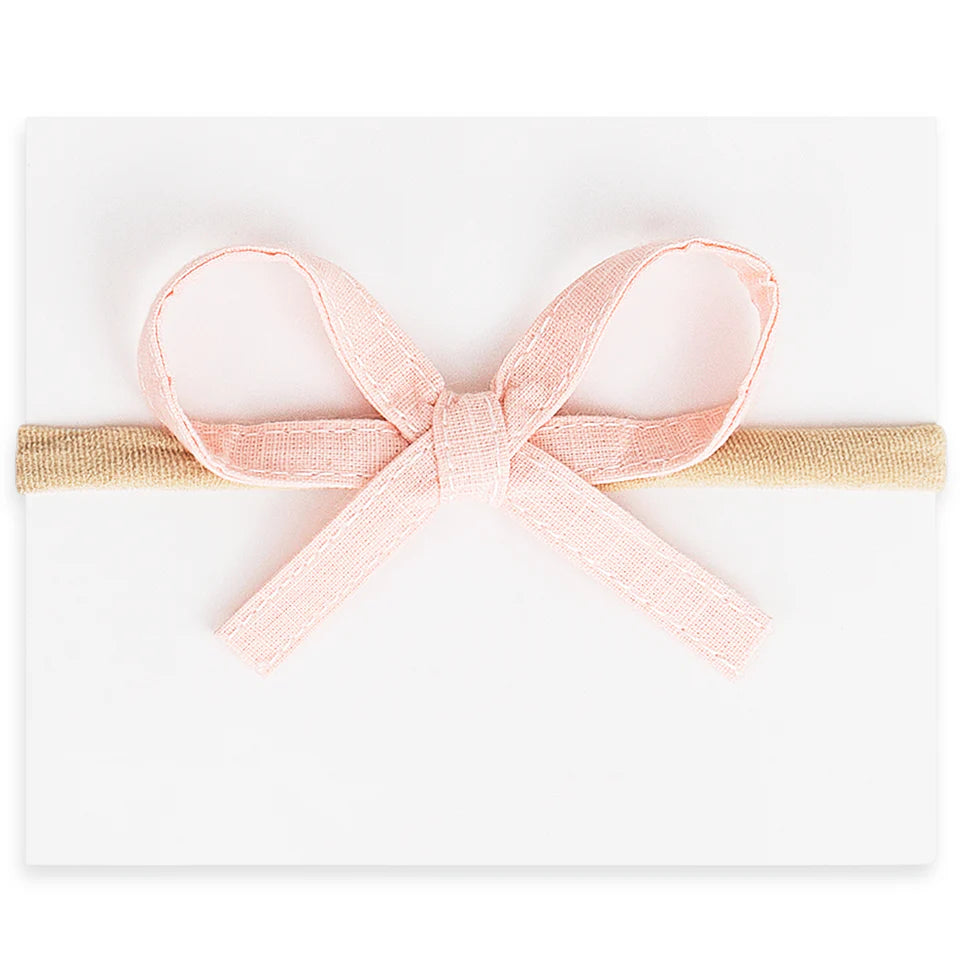 Adora Ribbon Bow Headband - Baby Pink