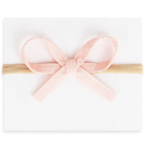 Adora Ribbon Bow Headband - Baby Pink