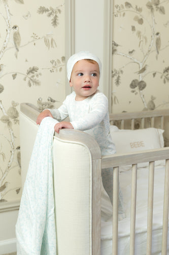 Bee & Dee Babyland Toile Footie And Beanie - Ivory Boys