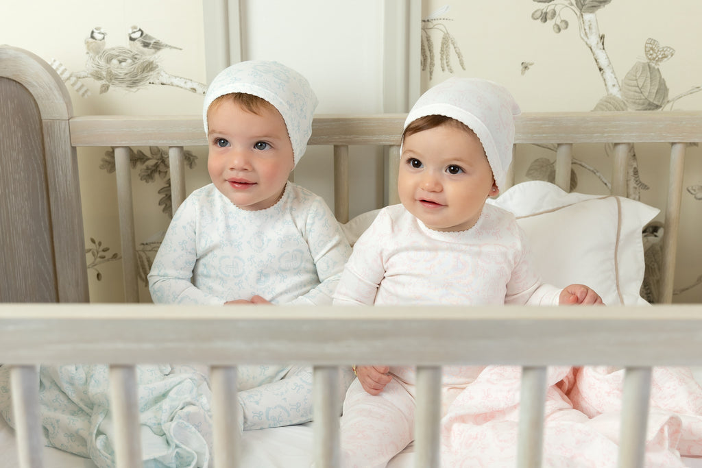 Bee & Dee Babyland Toile Footie And Beanie - Ivory Boys