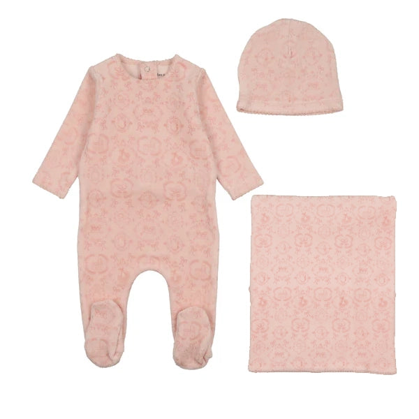 Bee & Dee Babyland Toile Layette Set - Pinkalicious