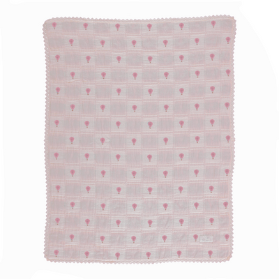 Bebe Organic Balloon Blanket - Pink Patchwork