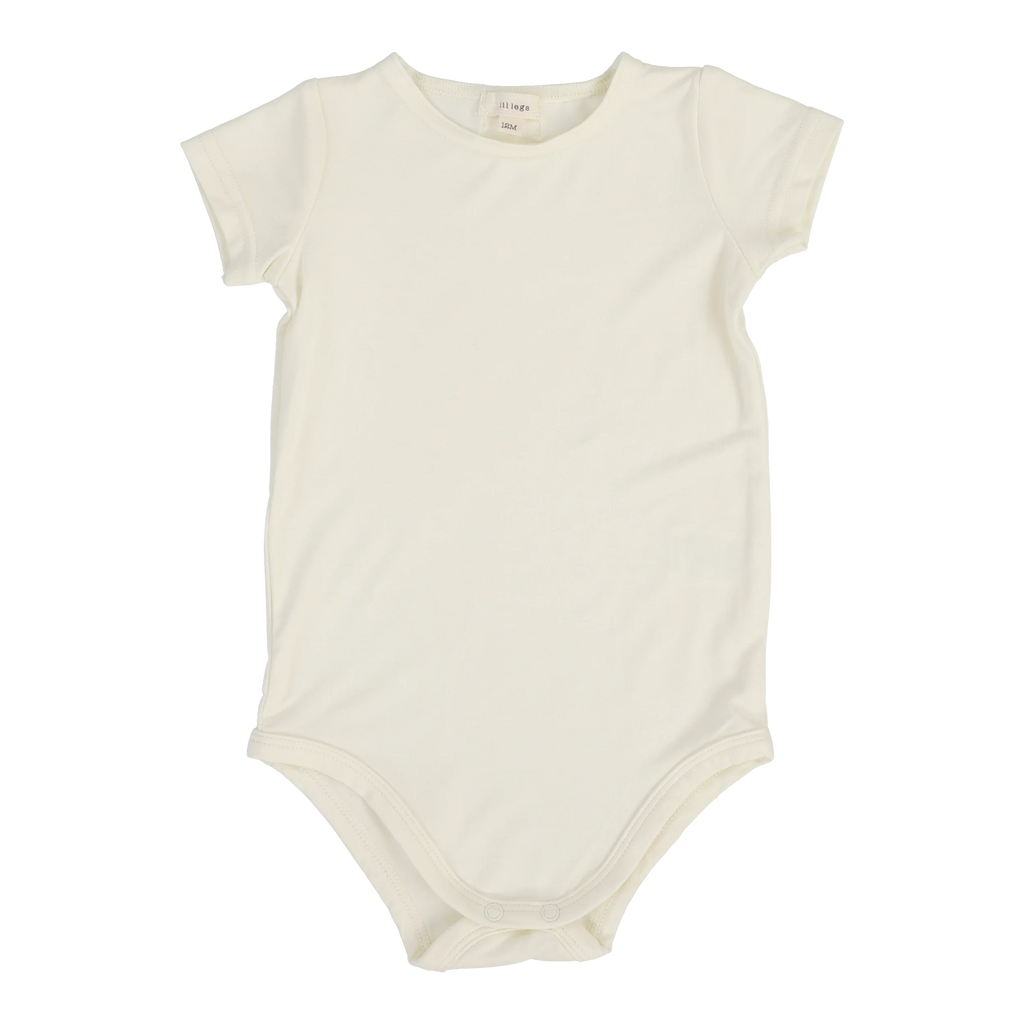 Lil Legs Bamboo SS Onesie - Off White