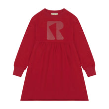 Load image into Gallery viewer, Retro Kid Basic Logo Twirl Dress - Ruby