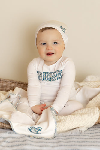 Bee & Dee Bebe Ditsy 3PC Set - Arctic White Boys