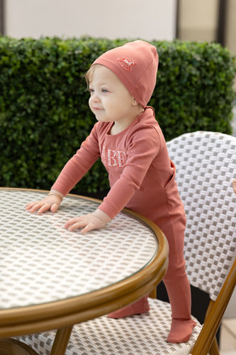Bee & Dee Bebe Ditsy Footie & Beanie - Petal