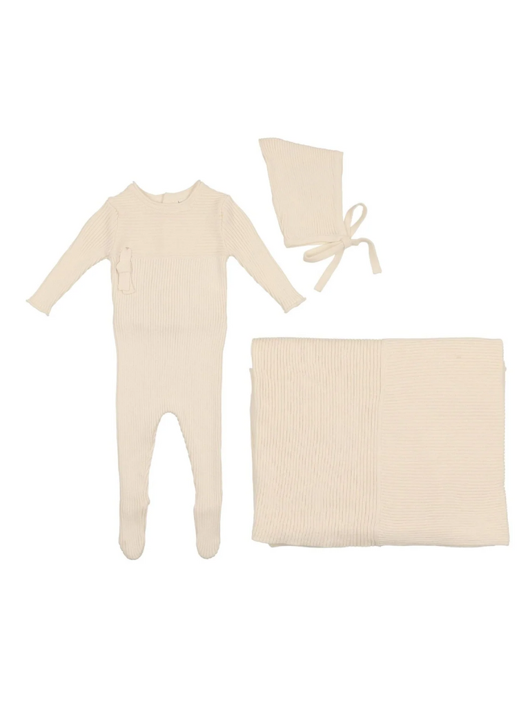 Bee & Dee Combination Knit Set - Snow White