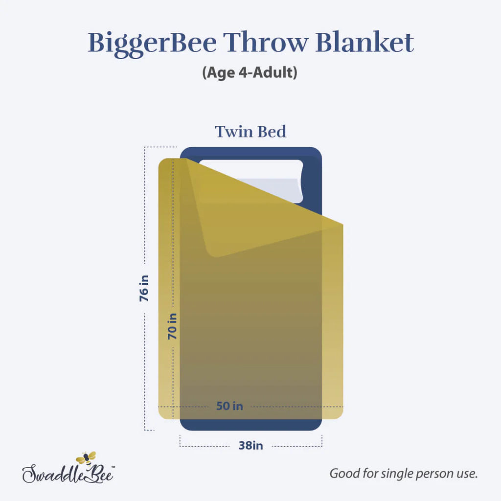 Swaddle Bee BiggerBee Throw Blanket - Charcoal