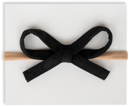 Adora Black Velvet Bow Headband