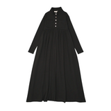 Ann Of Nan Black Mockneck Maxi Robe