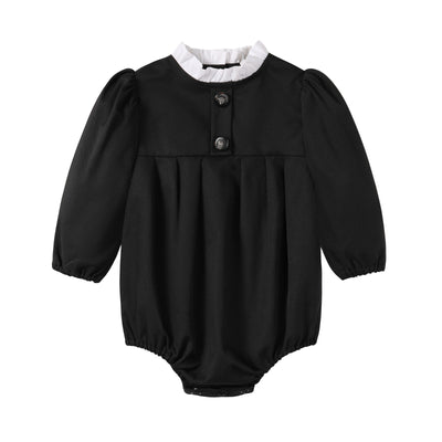 NouNelle Black Taffeta Romper