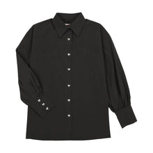 Load image into Gallery viewer, Little Tempest Black Teens Buttoned Taffeta Maxi Shirt and Skirt Set