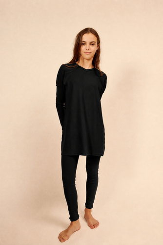 Little Parni V-Neck Teen Pajamas (PJ129) - Black