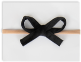 Adora Black Mini Velvet Bow Headband