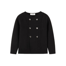 Load image into Gallery viewer, NouNelle Black Knit Double Breasted Sweater