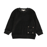 Ann Of Nan Black Velour Boys Top