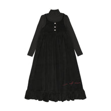 Load image into Gallery viewer, Ann Of Nan Black Velour Maxi Robe