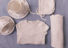 Load image into Gallery viewer, Mini Label Blue Bird Toile Print Footie And Bonnet