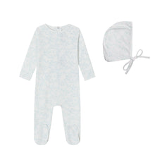 Load image into Gallery viewer, Mini Label Blue Bird Toile Print Footie And Bonnet