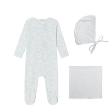 Load image into Gallery viewer, Mini Label Blue Bird Toile Print Layette Set