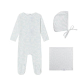 Mini Label Blue Bird Toile Print Layette Set