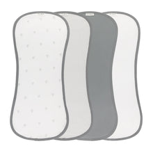 Load image into Gallery viewer, Ely's &amp; Co 4 Pack Jersey Absorbent Burp Cloths - Gingham Bear - Blue