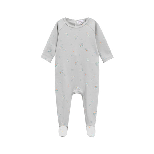 Oubon Floral Footie - Blue