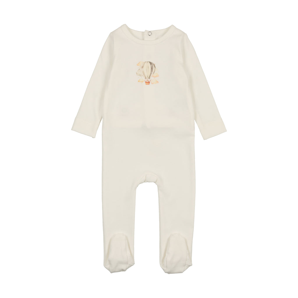 Bonjoy Whimsical Stretchie & Beanie - White (RUNS SMALL)