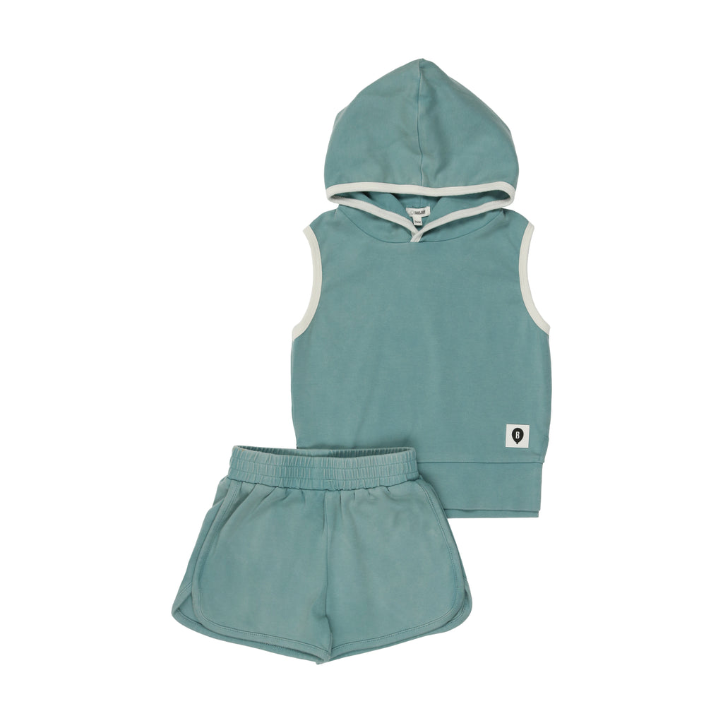 Bonjoy Hoodie Tank Set - Light Wash