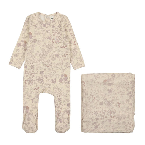 Bonjoy Print 3PC Layette Set - Lilac