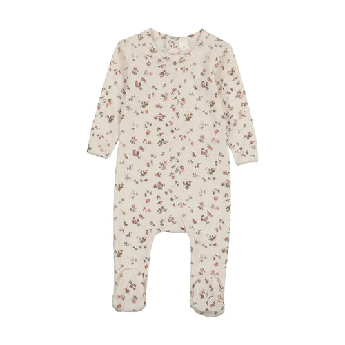 Bonjoy Scattered Floral Print Footie - Floral