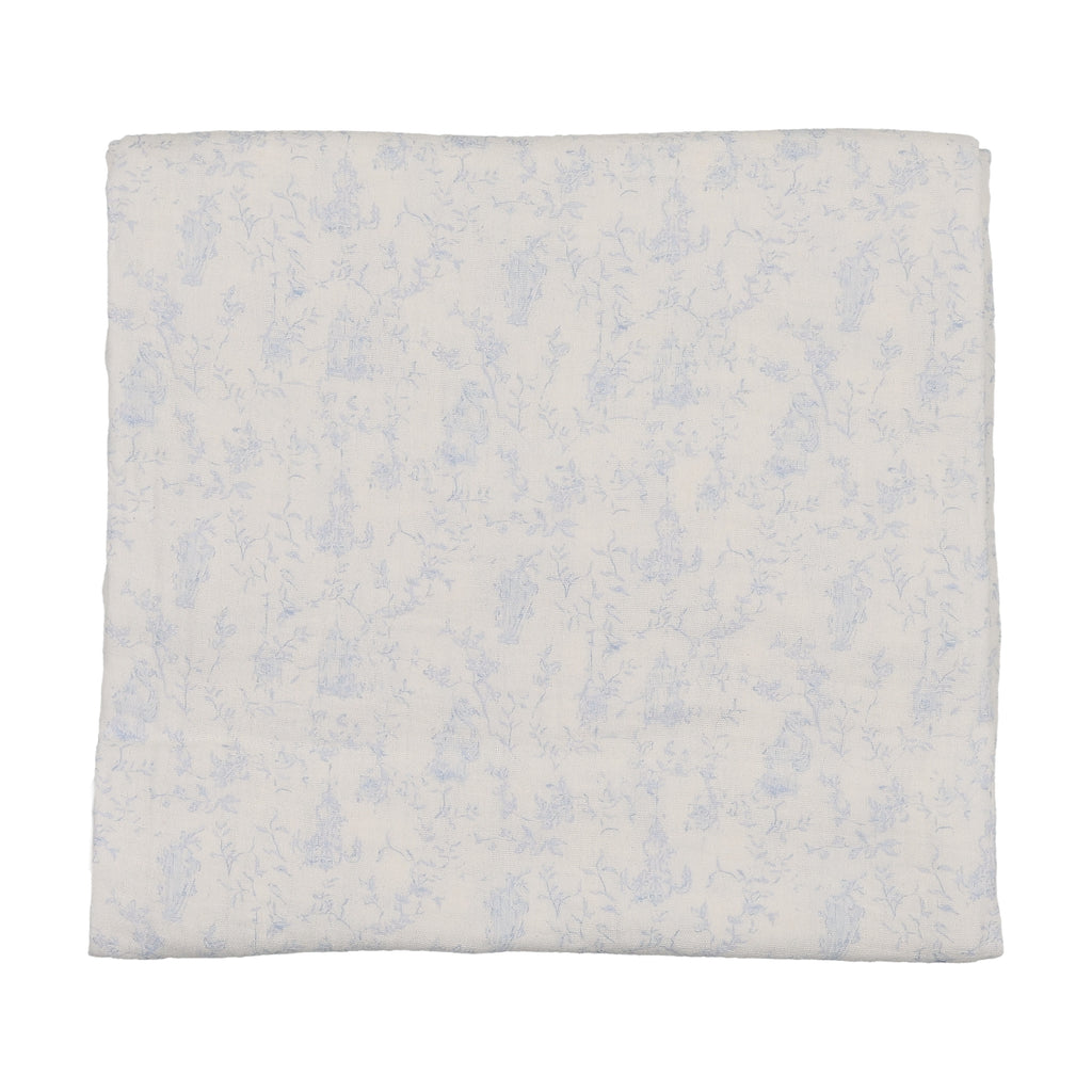 Bee & Dee Birdcage Toile Swaddle - Dusty Blue (Matches Birdcage Toile Outfit)