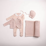 Bee & Dee Boutique Delicata Ensemble And Blanket - Mauve