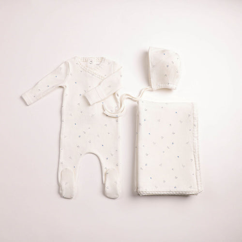 Bee & Dee Boys Boutique Delicata Floral Layette Set - Linen/Chalk