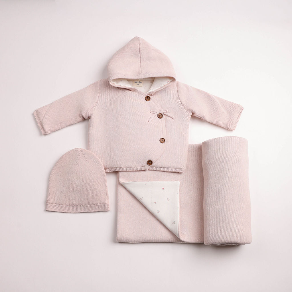 Bee & Dee Boutique Delicata Knit Jacket Set - Mauve