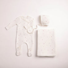 Load image into Gallery viewer, Bee &amp; Dee Girls Boutique Delicata Floral Layette Set - Linen/Chalk