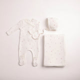 Bee & Dee Girls Boutique Delicata Floral Layette Set - Linen/Chalk