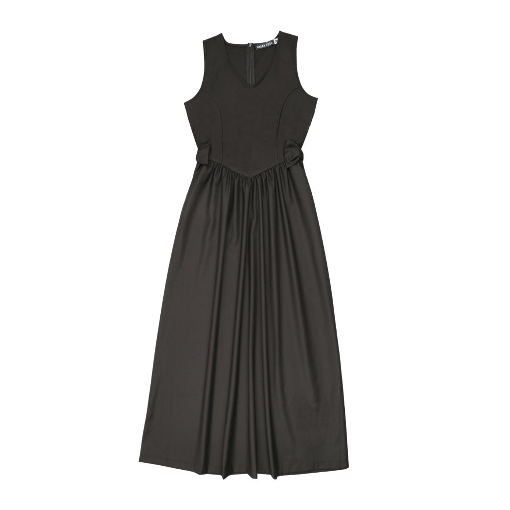 Urban Edge Bow Dress With White Diamond Shirt - Black/White