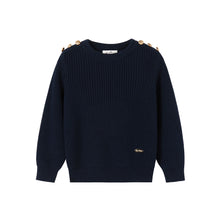 Load image into Gallery viewer, Nou Nelle Boys Chunky Sweater - Navy