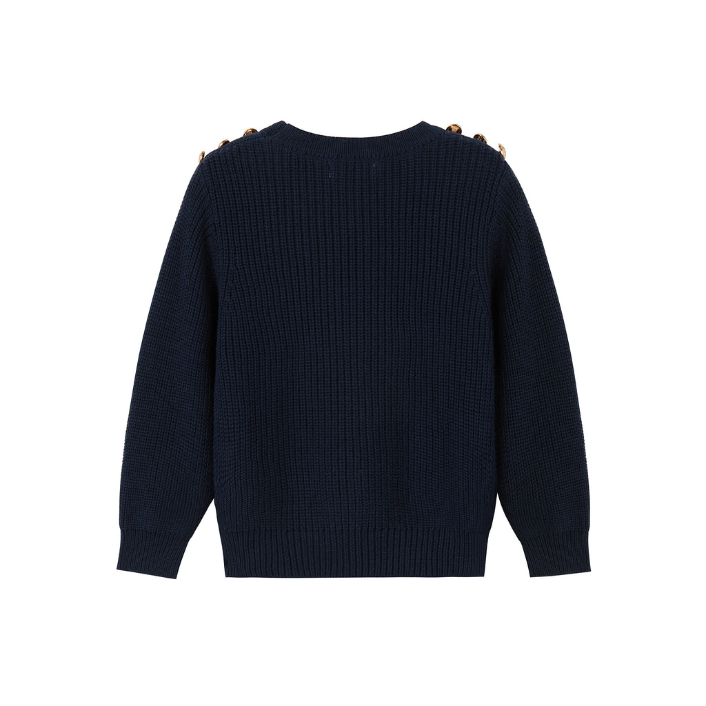 Nou Nelle Boys Chunky Sweater - Navy