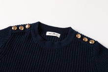 Load image into Gallery viewer, Nou Nelle Boys Chunky Sweater - Navy