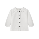 NouNelle Boys White Embroidered Collar Shirt