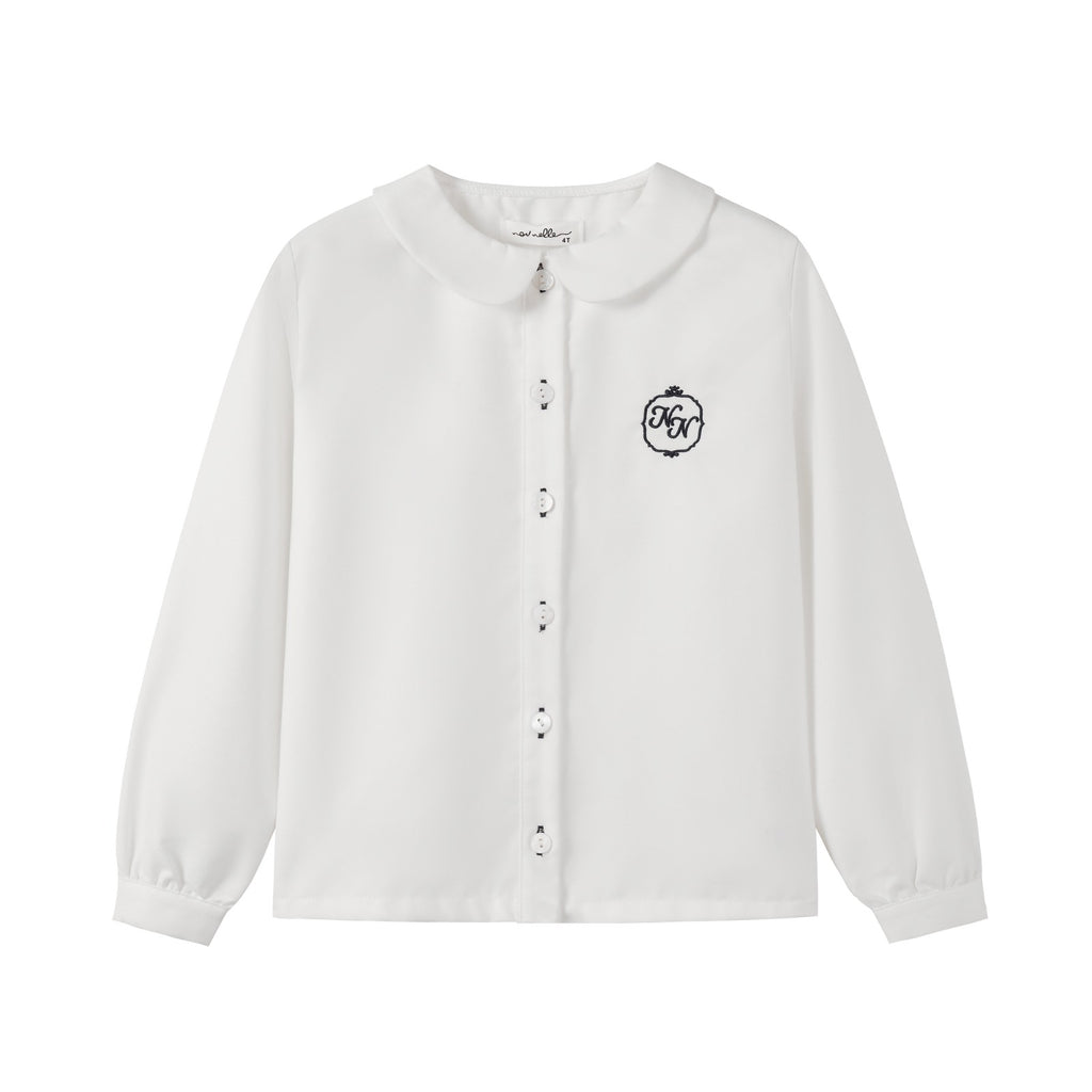 NouNelle Boys White Logo Shirt