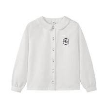 Load image into Gallery viewer, NouNelle Boys White Logo Shirt