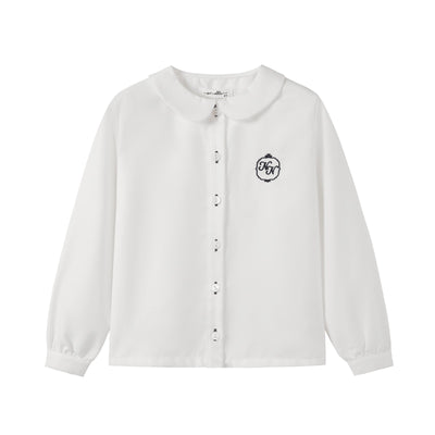 NouNelle Boys White Logo Shirt