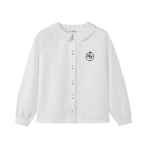 NouNelle Boys White Logo Shirt
